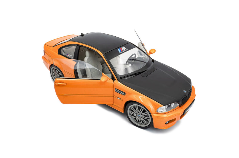BMW M3 (E46) Coupé 2000 orange metallic - black 1:18 - 93856