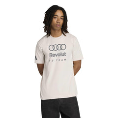 Audi Revolut F1 Team 2026 T-Shirt DNA Graphics Chalk Pearl Adidas-3