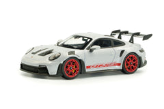Porsche 911 (992) GT3 RS 2023 Ice Grey Metallic w/Pyro Red 1:43 - 94131