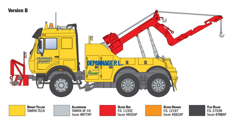 Mercedes Benz MB 2238 6x4 Wrecker Truck Kit 1:24 - 94463