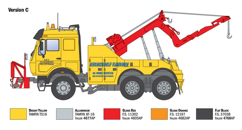 Mercedes Benz MB 2238 6x4 Wrecker Truck Kit 1:24 - 94465
