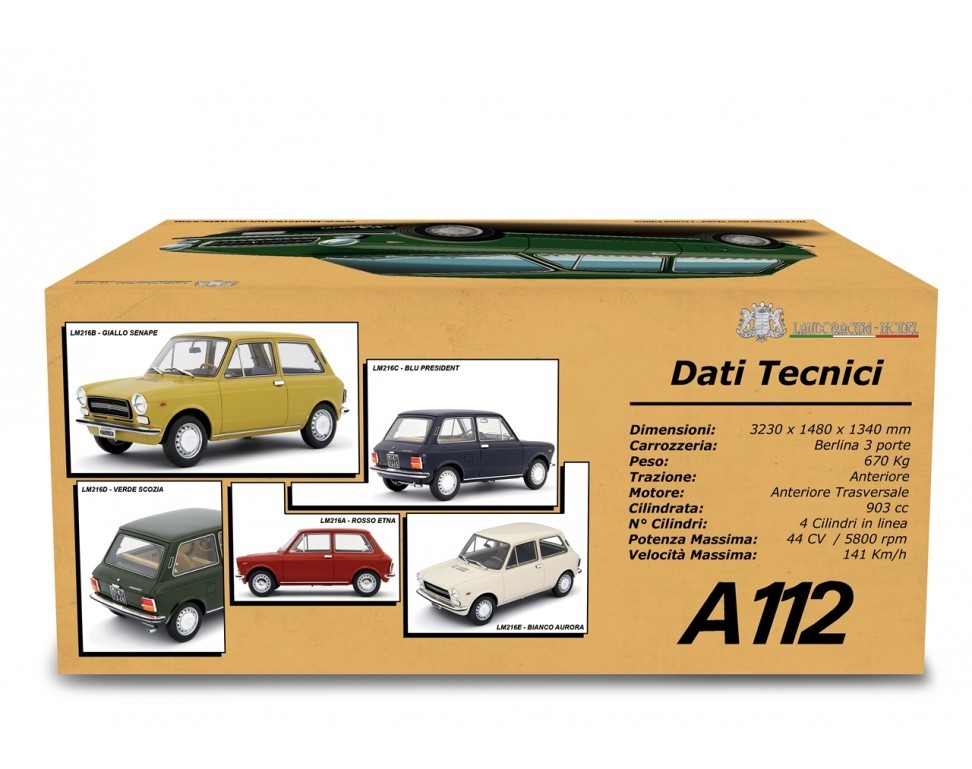 Autobianchi A112 1969-73 Rosso Etna 1:18 - 94517