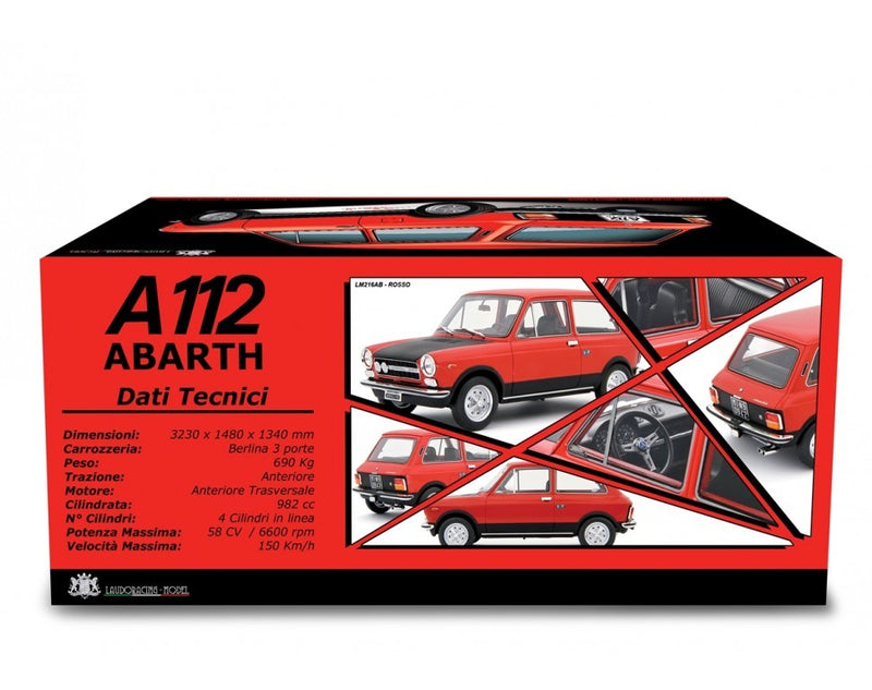 Autobianchi A112 Abarth 58HP 1°Serie 1971 Rosso 1:18 - 94558