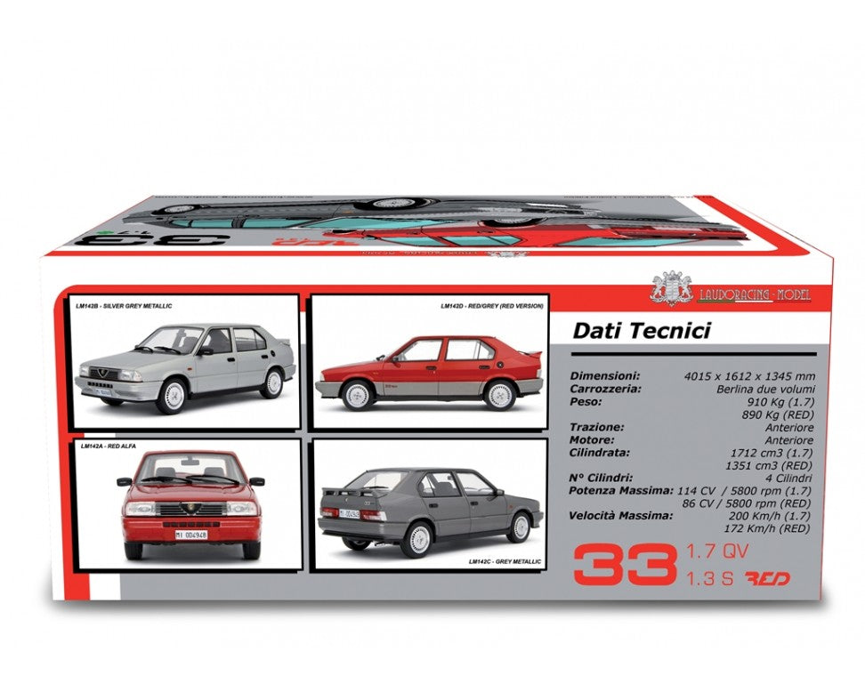 Alfa Romeo Alfa 33 1.7 Q.V. 1986 Grigio scuro metallizzato 1:18-20