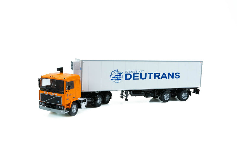 Volvo F12 Truck 1980 With Trailer Frigo "DEUTRANS" 1:43-6