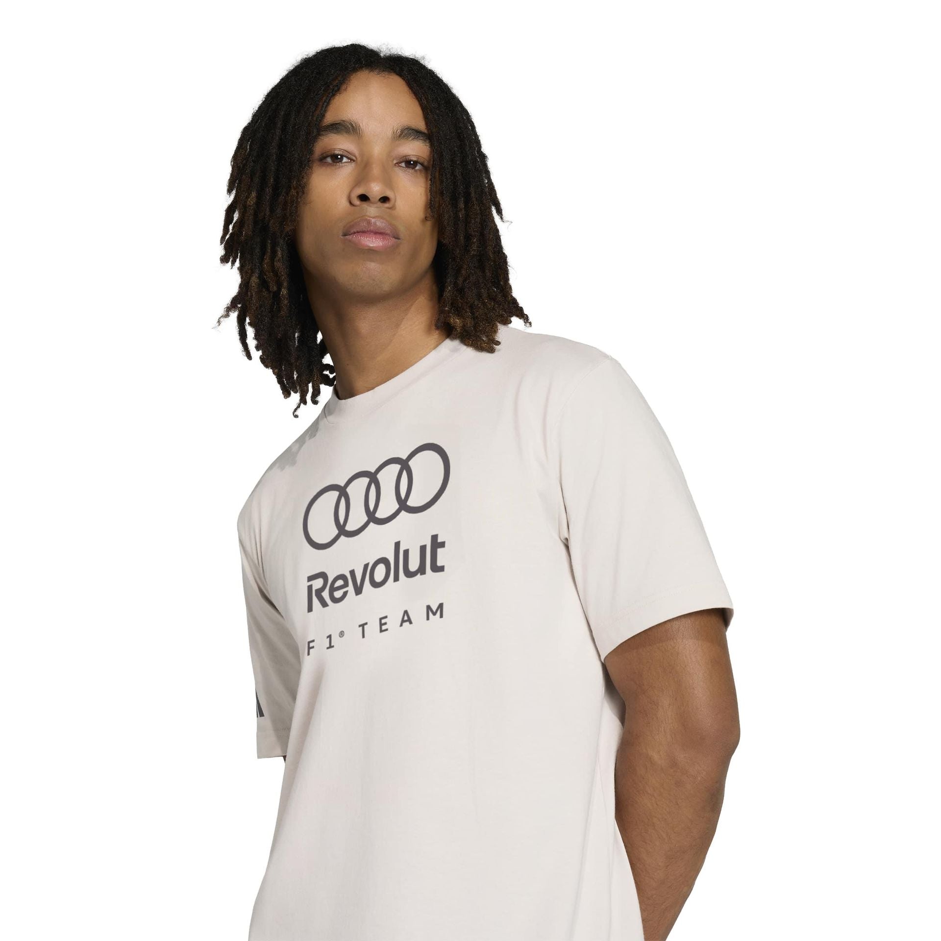 Audi Revolut F1 Team 2026 T-Shirt DNA Graphics Chalk Pearl Adidas-8