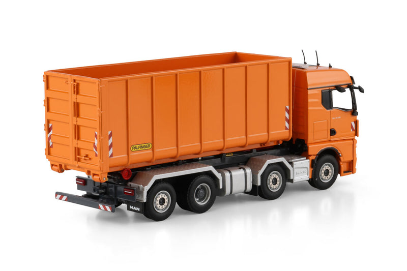 MAN TGX GM Riged Truck Hooklift System 8X2 Tag Axle + 40M3 Container 1:50-2