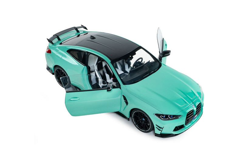 BMW M4 Competition (G82) 2024 with Performance Parts mint green 1:18-11