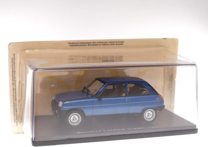 Renault R5 Alpine Turbo 1982 Blu 1:24 Edicola con Vetrina-8