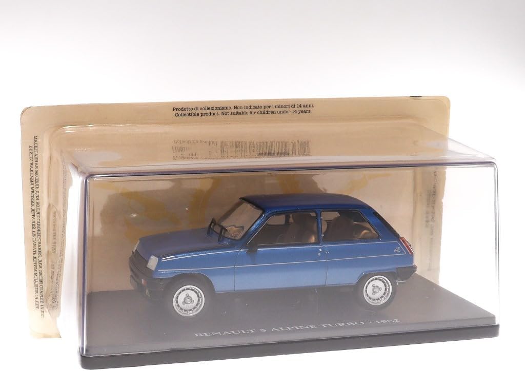 Renault R5 Alpine Turbo 1982 Blu 1:24 Edicola con Vetrina-4