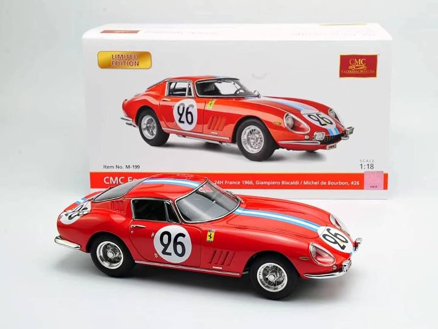 CMC Ferrari 275 GTB/C 24h Francia 1966 Biscaldi - de Bourbon-Parme 1:18-2