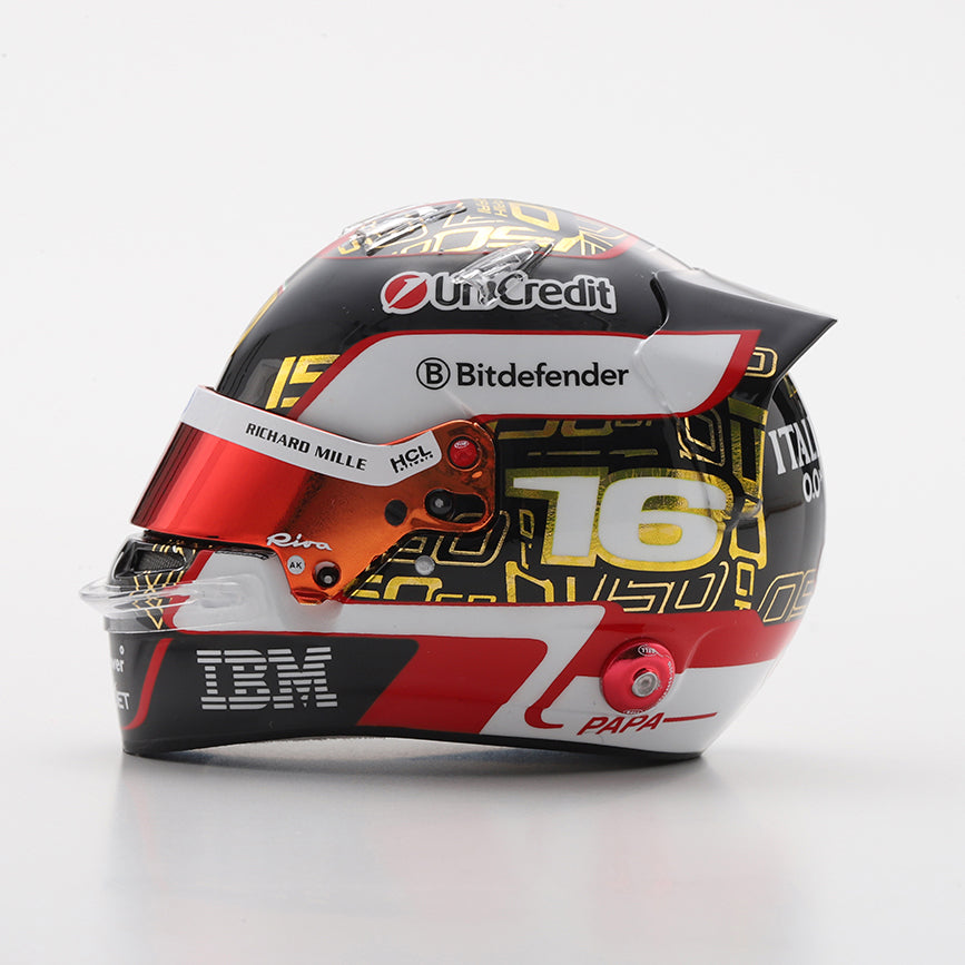 Charles Leclerc Scuderia Ferrari HP 4° Abu Dhabi GP 2025 Helmet 1:5-4