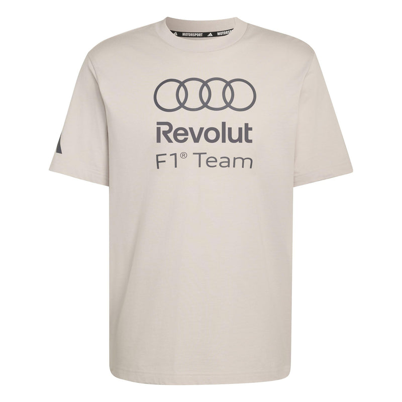 Audi Revolut F1 Team 2026 T-Shirt DNA Graphics Chalk Pearl Adidas-11