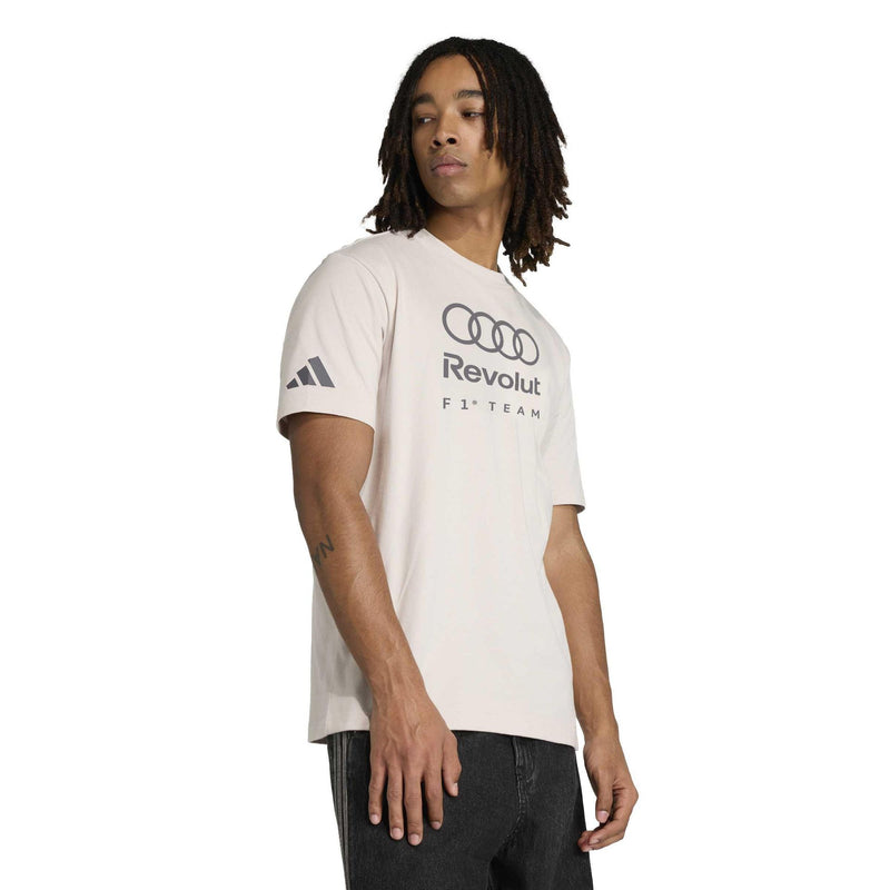 Audi Revolut F1 Team 2026 T-Shirt DNA Graphics Chalk Pearl Adidas-5