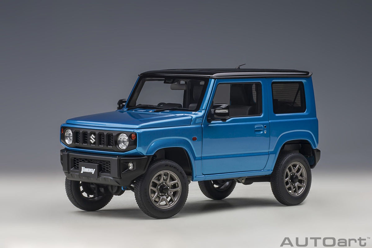 Suzuki Jimny (JB64) RHD 2018 blue metallic - black 1:18-2