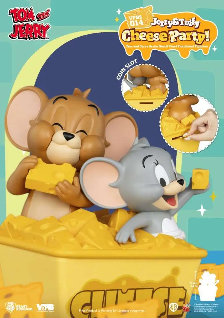 Tom & Jerry Jerry & Tuffy Cheese Party Vinyl Bank Salvadanaio-3