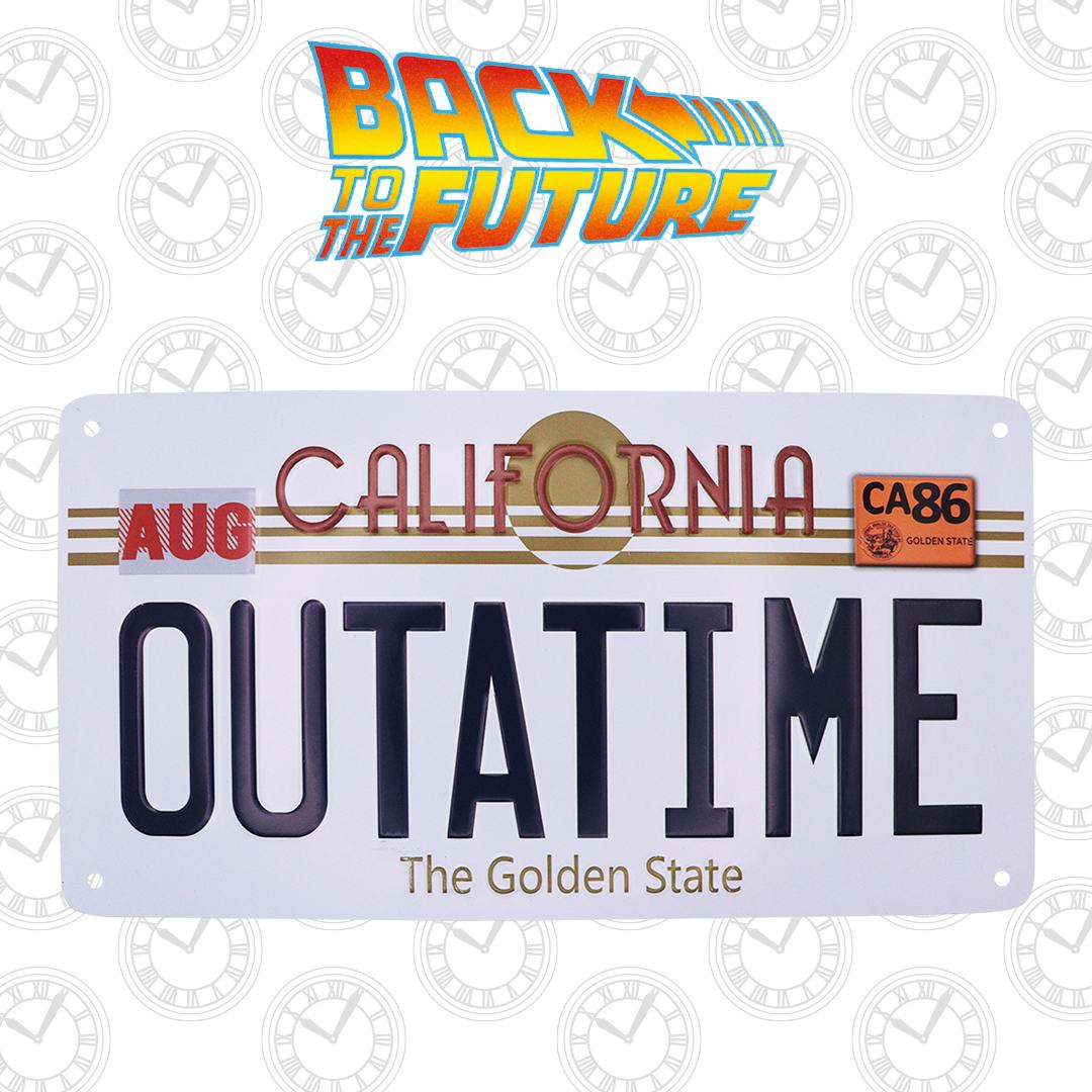 Back To The Future Targa License Plate Official Replica 15 x 28cm-2