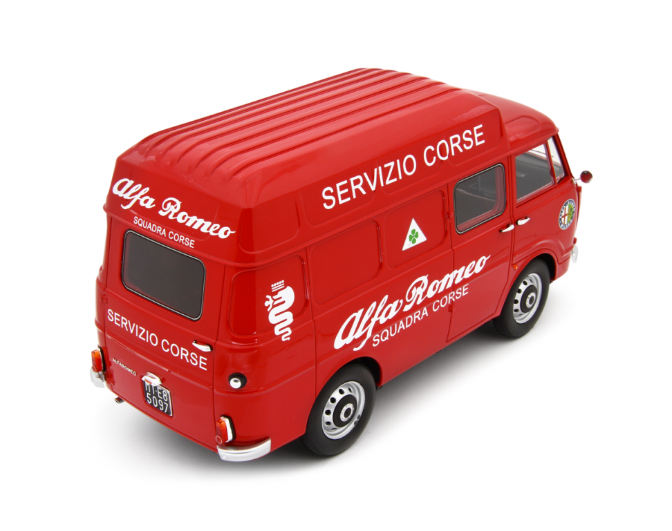 Alfa Romeo F12 Autocarro Tetto Sopralzato 1967 Servizio Corse Rosso 1:18-4