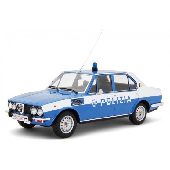 Alfa Romeo Alfetta 1.8 1975 "Polizia Volante" Scudo Largo Azzurro 1:18-3