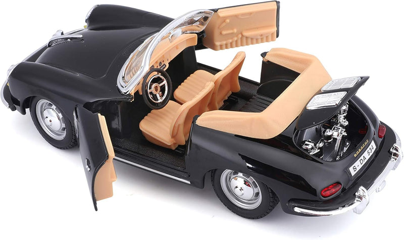 Porsche 356B Cabriolet (1961) Black 1:24-3