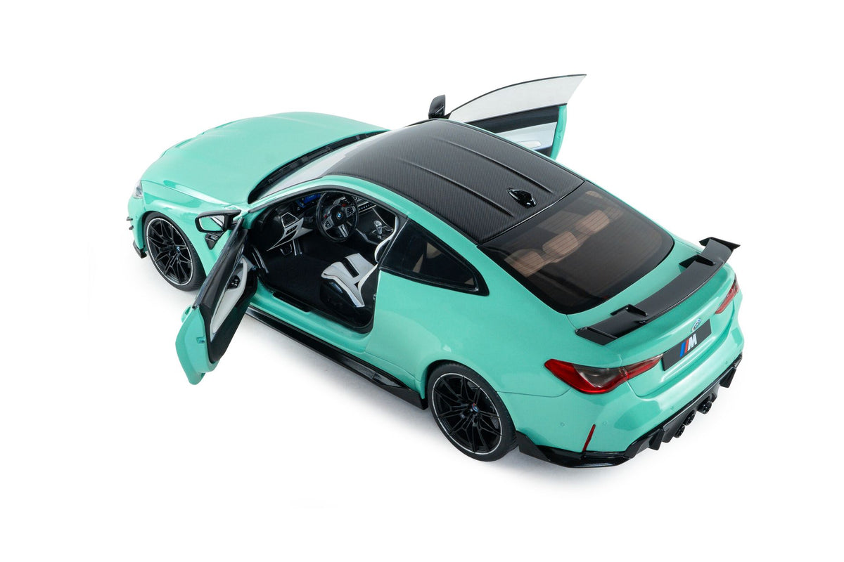 BMW M4 Competition (G82) 2024 with Performance Parts mint green 1:18-10