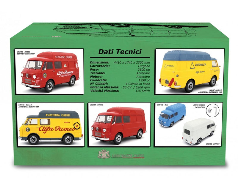 Alfa Romeo F12 Autocarro Tetto Sopralzato 1967 Rosso 1:18-13