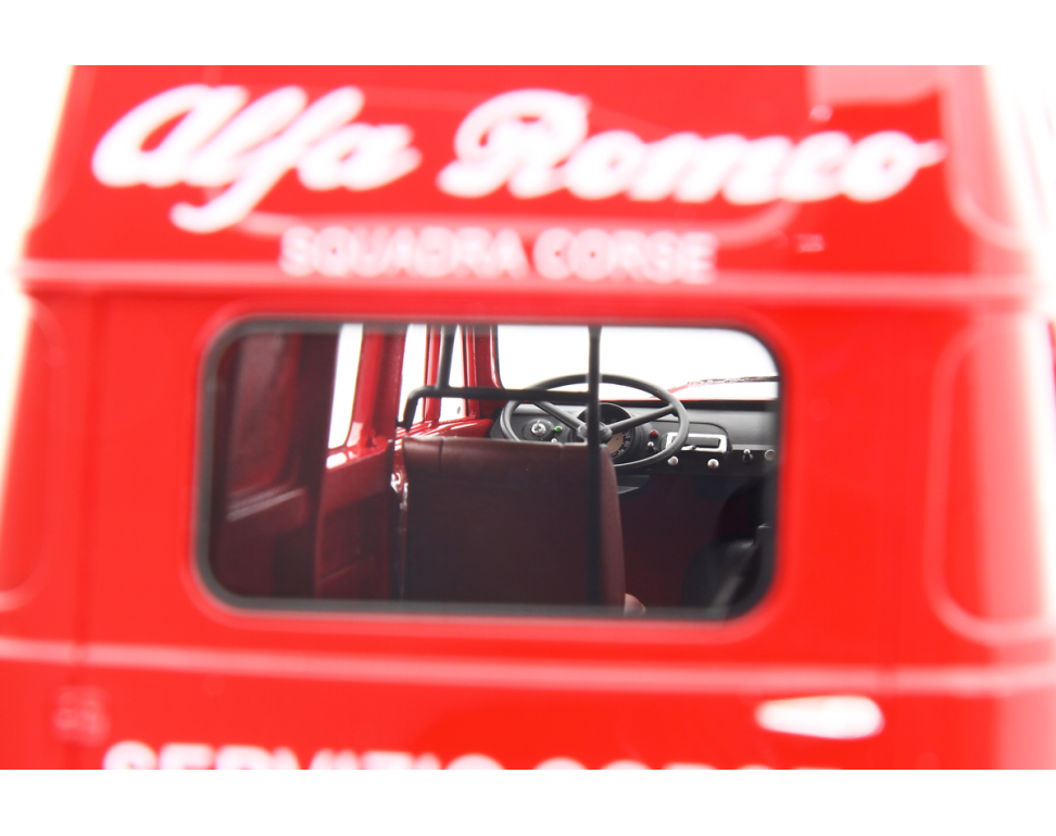 Alfa Romeo F12 Autocarro Tetto Sopralzato 1967 Servizio Corse Rosso 1:18-8