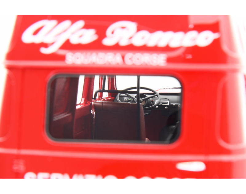 Alfa Romeo F12 Autocarro Tetto Sopralzato 1967 Servizio Corse Rosso 1:18-8